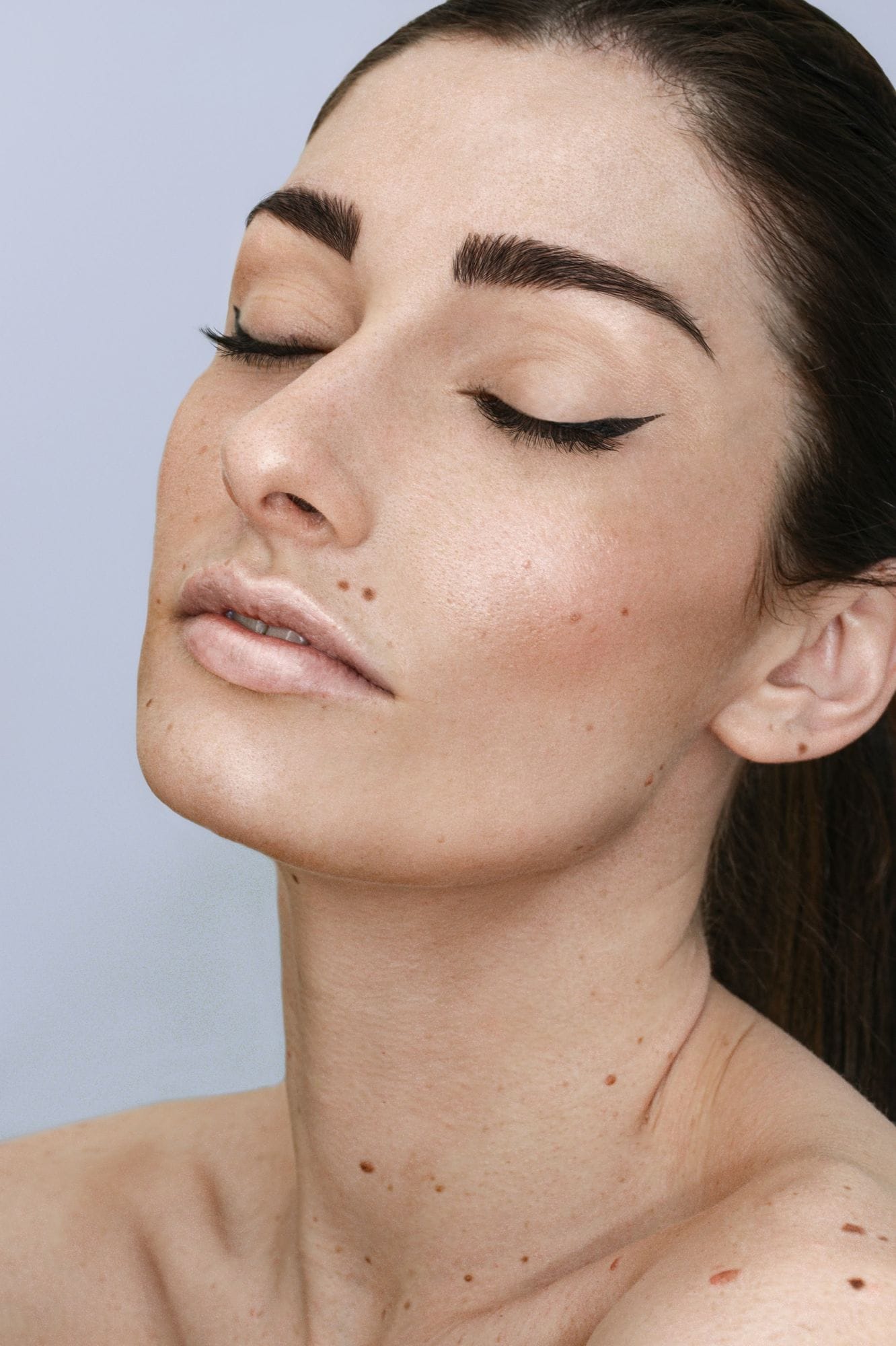 Portrait with soft, luminous makeup
